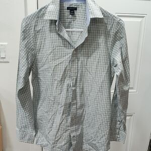 Tommy Hilfiger Gray Checkered Button-Down Shirt
